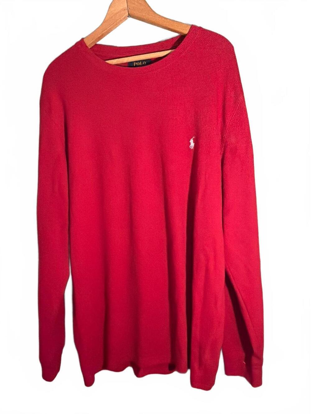 Polo Ralph Lauren Red Long Sleeve Thermal Shirt XL